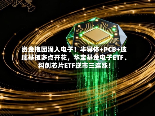 资金抱团涌入电子！半导体+PCB+玻璃基板多点开花，华宝基金电子ETF、科创芯片ETF逆市三连涨！-第3张图片