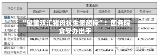 “望奎双汇猪肉抗生素超标”！国务院食安办出手-第2张图片