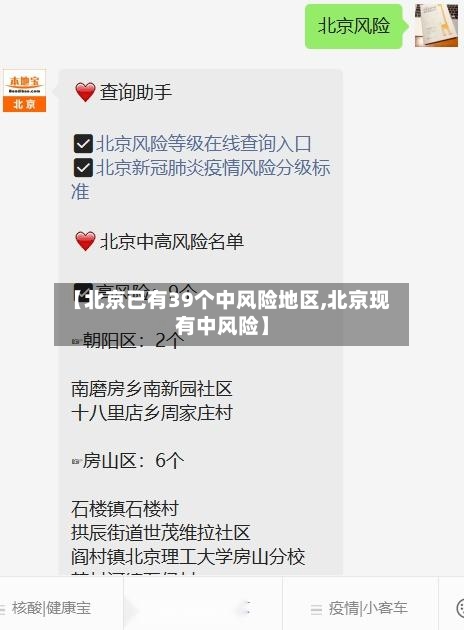 【北京已有39个中风险地区,北京现有中风险】-第2张图片