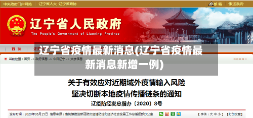 辽宁省疫情最新消息(辽宁省疫情最新消息新增一例)-第3张图片